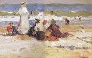 Edward Henry Potthast Prints At the beach oil painting picture wholesale